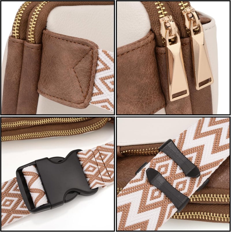 UTO Fanny Pack for Women Crossbody Trendy Fashion Belt Purse Chest Waist Hip Bumbag for Outdoor Shopping Travel Hiking - Image 3